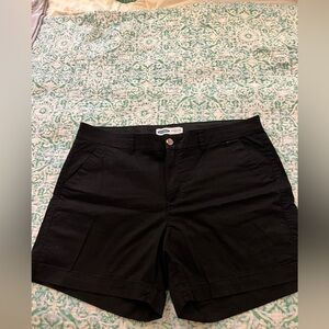 Old Navy Black Bermuda Shorts Casual Cotton Blend